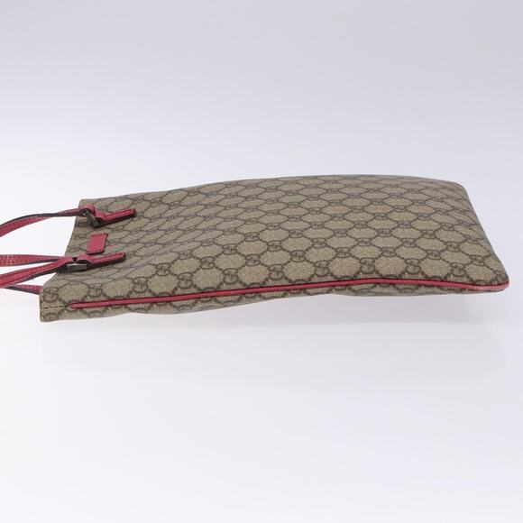 GUCCI GG Supreme Hand Bag Pvc Beige Silver - Picture 5 of 16